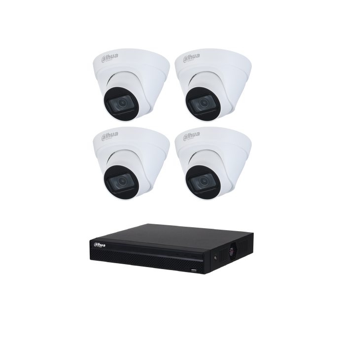 Dahua 2MP CCTV Kit DH-KIT/NVR1104HS-P-S3/H/4-HDW1230T1P-0280B-S5-QH2